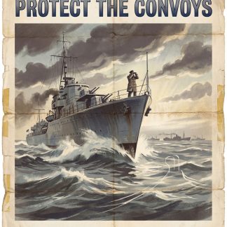 Join the Royal Navy – Protect the Convoys (WWII British Poster)
