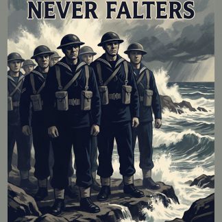 The Corps That Never Falters — Royal Marines WWII Recruitment Poster