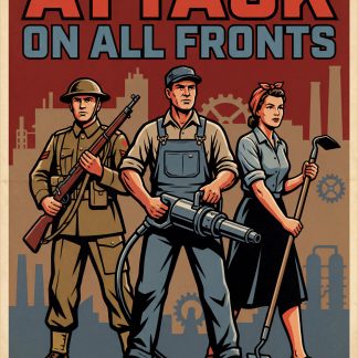 Attack on All Fronts – Canada’s Total War Effort WWII Poster