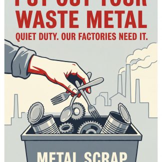 Put Out Your Waste Metal – Canadian WWII Metal Scrap Poster