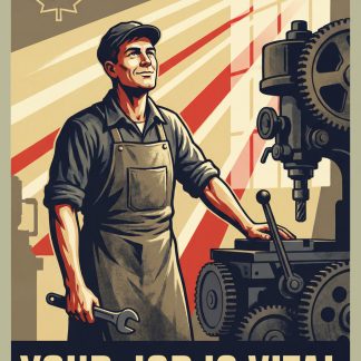 Your Job Is Vital — Canadian WWII Industrial Propaganda Poster