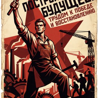 Build the Future — Labor Toward Victory (Soviet Reconstruction Poster)