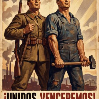 Spanish Civil War Propaganda Poster - "¡Unidos Venceremos!" (United We Will Win)