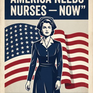 America Needs Nurses Now — U.S. WWII Recruitment Poster