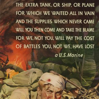 WWII U.S. Marine Take the Blame Production Poster