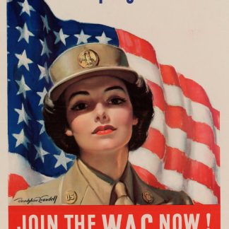 WWII WAC Recruitment Poster - Are You a Girl with a Star-Spangled Heart?